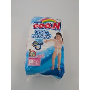 Goon Diapers Fresh And‎ Smooth L 9-14kg 1 pack 50 Sheets Baby  Girl Wanwan Utan